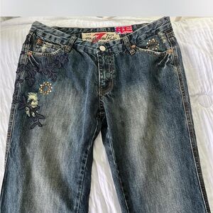 7 For All Mankind x the great china wall floral vintage jeans